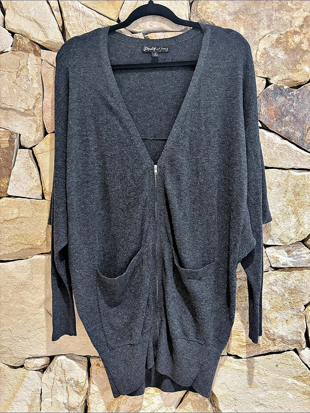 Elizabeth and James wool blend Gray Cardigan - premium Olsen Era